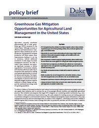 美國農業土地管理的溫室氣體減輕機會