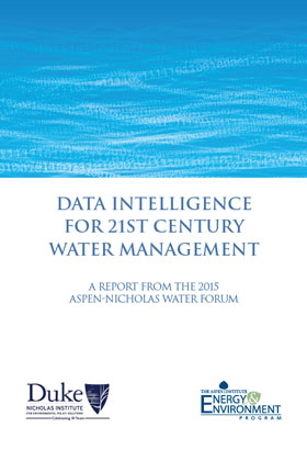 21世紀水資源管理的數據智能——2015年阿斯彭-尼古拉斯水資源論壇報告封麵