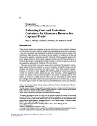 平衡成本和排放的確定性:零用錢儲備總量管製與排放交易