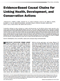 以證據為基礎的因果鏈連接健康、開發和保護措施