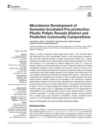 微生物Seawater-Incubated預生產塑料顆粒的發展揭示了不同並預測社區的組成部分