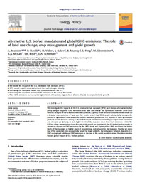 替代美國生物燃料的要求和全球溫室氣體排放:土地利用變化的作用,作物管理和收益增長