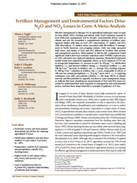 肥料管理和環境因素驅動一氧化二氮和硝酸鹽在玉米損失:一個薈萃分析