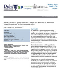 不列顛哥倫比亞省的中性碳稅:回顧最新的“大實驗”在環境政策