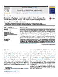 賓夕法尼亞井的水力壓裂廢物運輸:道路使用和相關道路修複成本的縣級分析