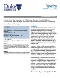 在奶牛場激勵減少汙染:如何解決額外性當多個環境信用支付的總和