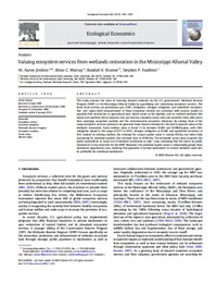 評估生態係統服務在密西西比衝積河穀濕地恢複