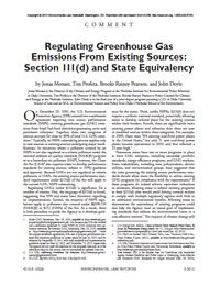 從現有來源:調節溫室氣體排放Section 111 (d)和國家相等