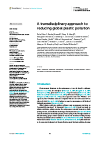 一個跨學科的方法來減少全球塑料汙染