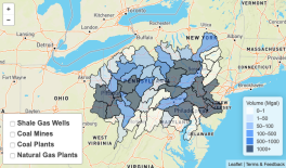 互動工具:可視化賓夕法尼亞井水力壓裂廢物運輸對道路的影響